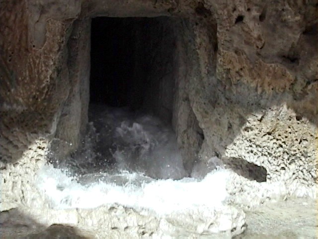 This is actually a bath tub carved in the rock, where Cleopatra was taking her bath.